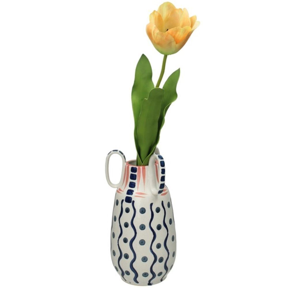 Kersten Fine Earthware Artisan Crafted Retro Designed Ceramic Vase w/Handles - Picture 3 of 13